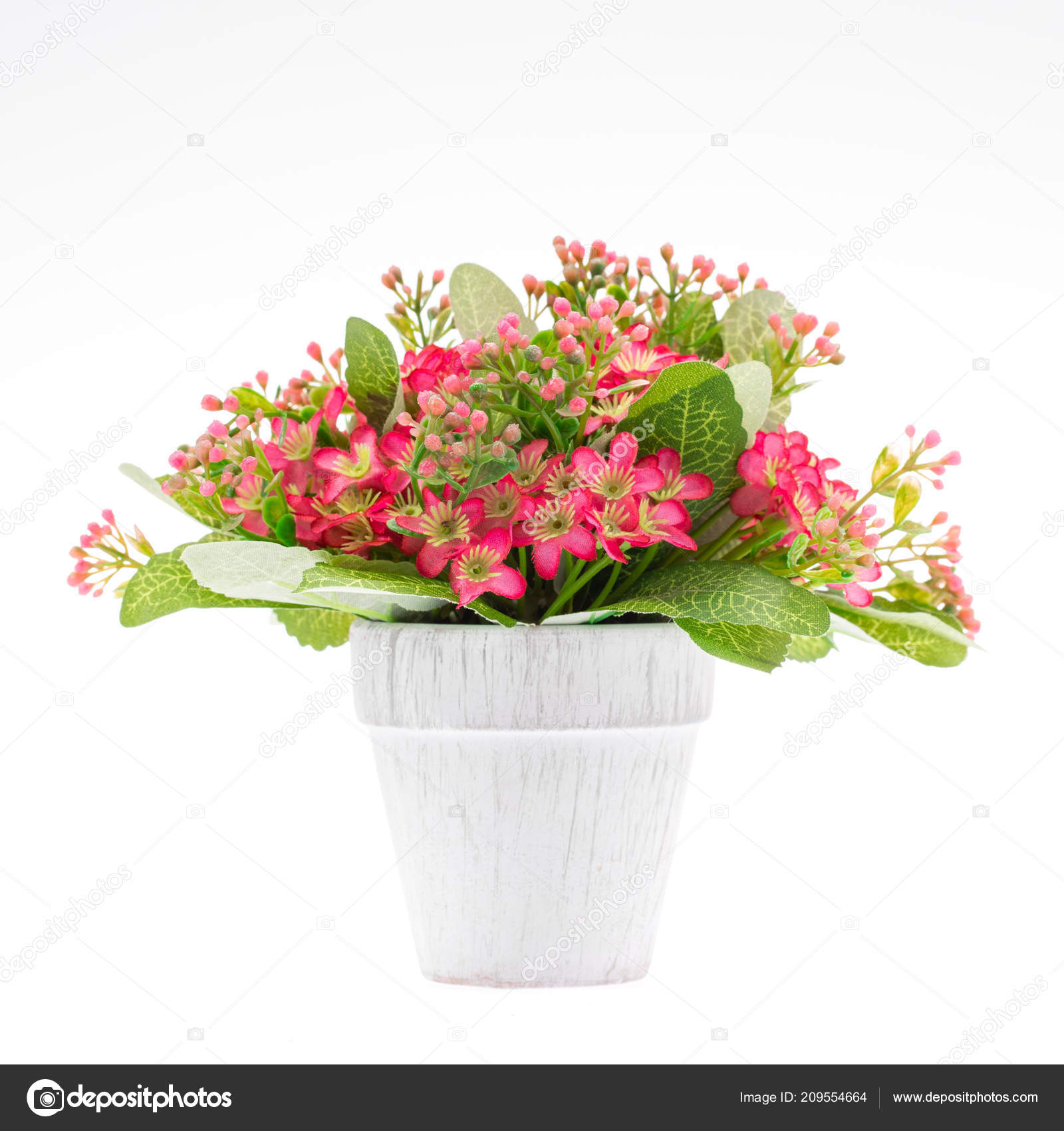 Colorful Fake Flower Handcraft Cloth Vase Decoration Studio Shot