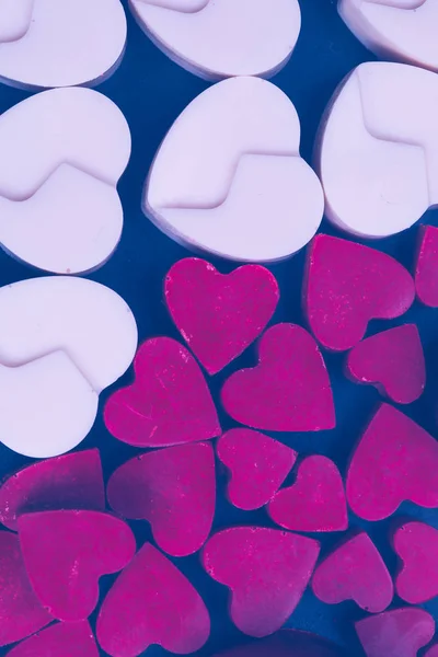 Valentin szerelem szív ajándék doboz csokoládé — Stock Fotó