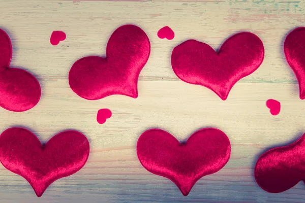 Valentin szerelem szív kártya ajándék fa — Stock Fotó