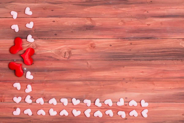 Valentine szerelem szív konfetti keret fa — Stock Fotó