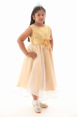 kız beyaz zemin üzerine