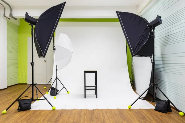 The white background is stretched for a scene — Stock Photo, Image