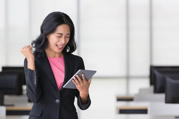 Businesswoman delighted with her chosen work