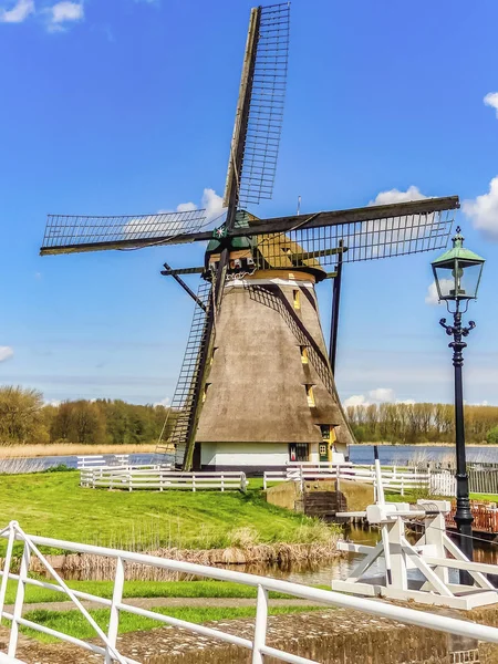 Vieux Moulin Vent Côté Rottemeren Près Rotterdam — Photo