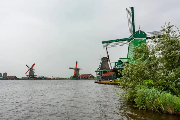 Чотири Вітряні Млини Зансе Schans Нідерланди — стокове фото