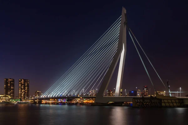 Köprü Holland Amerikakade Rotterdam Günbatımı Sonra — Stok fotoğraf