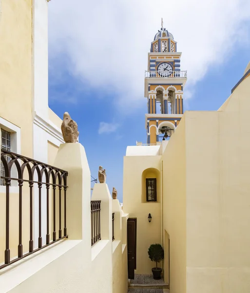 Mooie Details Voor Een Kerk Fira Santorini Griekenland — Stockfoto