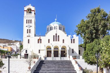 Güzel şehrin Emporio, Santorini, Yunanistan Kilisesi