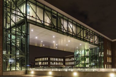Downtown Zoetermeer, Hollanda-geceleri güzel bir mimari ile