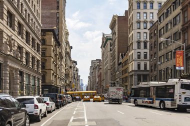 New York, ABD yoğun bir cadde tipik bir görüntüsünü