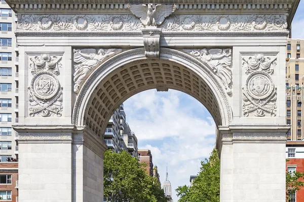 Détails Washington Square Arch New York États Unis — Photo