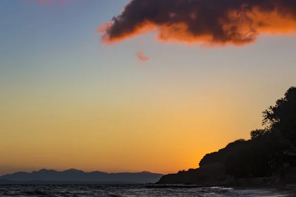 Sunrise Beautifully Coloured Sky Clouds Tsilivi Zakynthos Greece — Stock Photo, Image