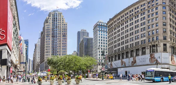 Heralds Square Avec Des Boutiques Célèbres New York États Unis — Photo