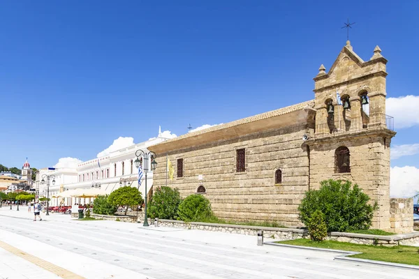 Edificio Histórico Saint Nikolaos Molou Plaza Solomos Ciudad Zakynthos Grecia — Foto de Stock