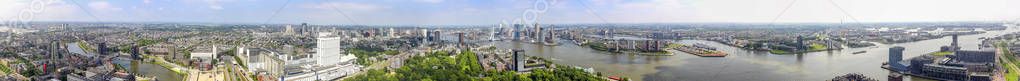 360 degree panorama taken from the Rotterdam's Euromast