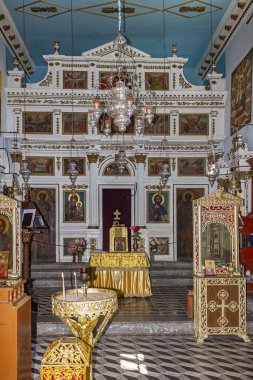 Korfu'daki Paleokastrites'deki Aziz Paraskevii Kutsal Manastırı'nın sunağı, Yunanistan
