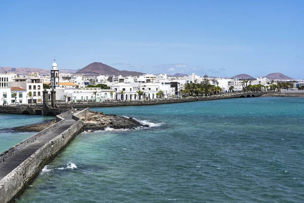Uitzicht Vanaf Oude Vesting Castillo San Gabriel Stad Arrecife Lanzarote — Stockfoto