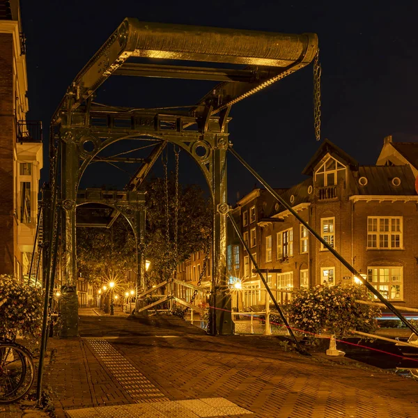 Vue Soirée Vieux Pont Kerkbrug Sur Vieux Rhin Avec Arrière — Photo