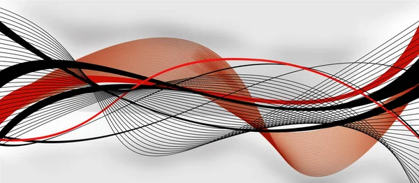 kontrast siyah ve kırmızı dalgaların