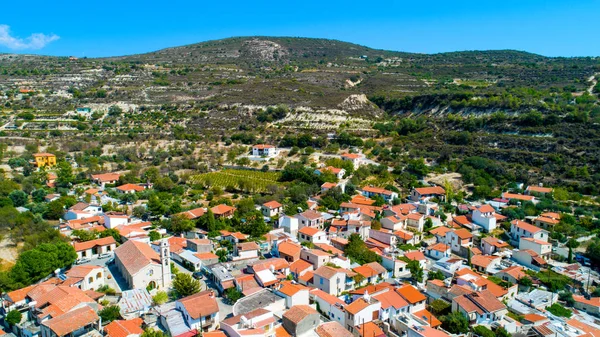 Aldea Vinícola Aérea Lania Laneia Limassol Chipre Vista Pájaro Del —  Fotos de Stock