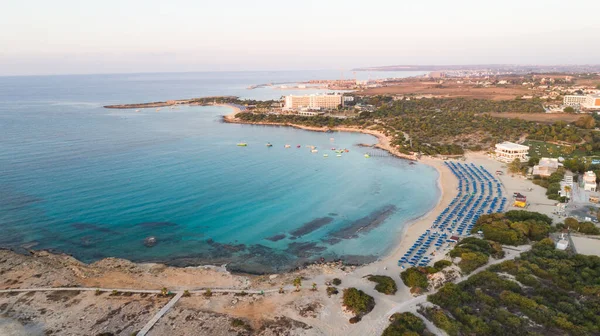 Вид Высоты Птичьего Полета Пляж Ланда Айя Напа Фамагуста Кипр — стоковое фото