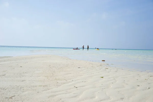 Τροπικό Φόντο Παραλίας Μαλδίβες White Beach Amazing Sea — Φωτογραφία Αρχείου