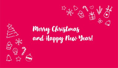 Mutlu Noeller ve resimli yeni yıl tebrik kartı. 