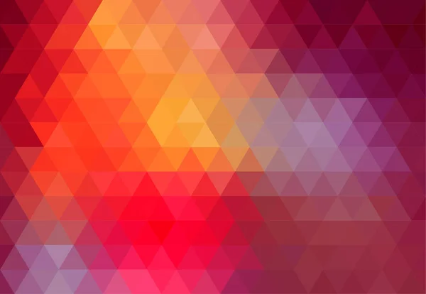 Bunt Gelb Rot Rosa Orange Lila Abstrakte Geometrische Dreieck Hintergrund — Stockvektor