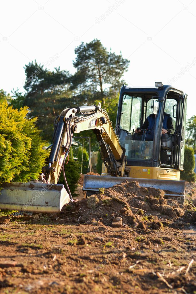 caterpillar excavators photography, construction work