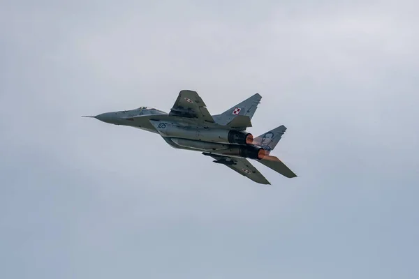 Telford June 2018 Photograph Documenting Polish Air Force Mig Fulcrum — Stock Photo, Image