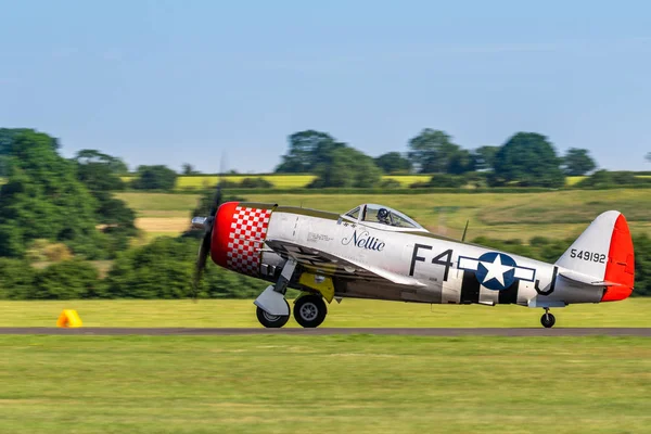 Telford Velká Británie Června 2018 Fotografie Dokumentující 47D Thunderbolt Vintage — Stock fotografie