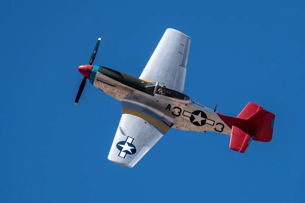 Велика Великобританія Липня 2018 Роки Фотографія Документування Mustang Vintage Літак — стокове фото