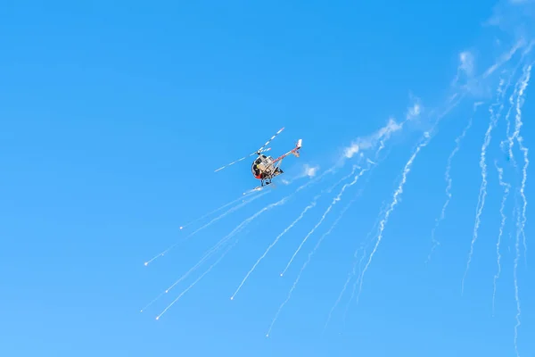 Southport Juillet 2018 Une Photographie Documentant Otto Hélicoptère Effectuant Chopperbatics — Photo