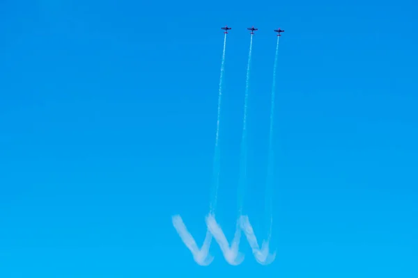 Southport July 2018 Photograph Documenting Blades Aerobatic Display Team Performing — Stock Photo, Image