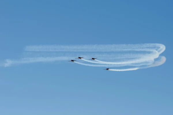 Southport July 2018 Photograph Documenting Blades Aerobatic Display Team Performing — Stock Photo, Image