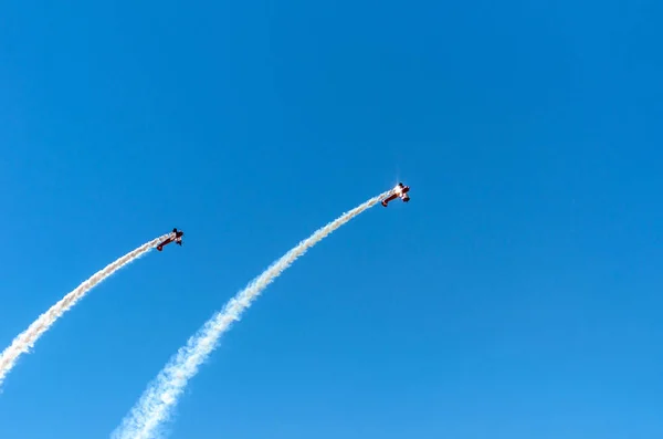 Велика Великобританія Липня 2018 Роки Два Світ Знаменитого Aerosuperbatics Крило — стокове фото