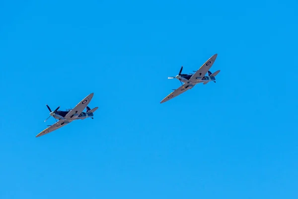 Велика Великобританія Липня 2018 Роки Два Екс Raf Спітфайер Виконати — стокове фото