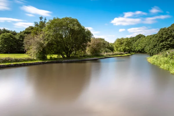 Canal Leeds Liverpool Gathurst Près Wigan Sous Ski Bleu — Photo