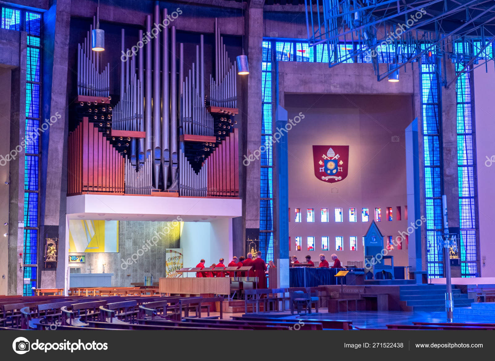 Liverpool Uk 26 May 2019 A View Documenting The Interior Of The Metropolitan Cathedral Of Christ The King In Liverpool Stock Editorial Photo C Ollyh 271522438