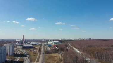 Moskova, hava, dron görünümü ile çekim üzerinde uçuş