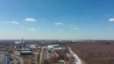 Moskova, hava, dron görünümü ile çekim üzerinde uçuş