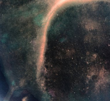 Soyut El suluboya arka plan çekilmiş. Uzay kavramı içinde yıldız alanı