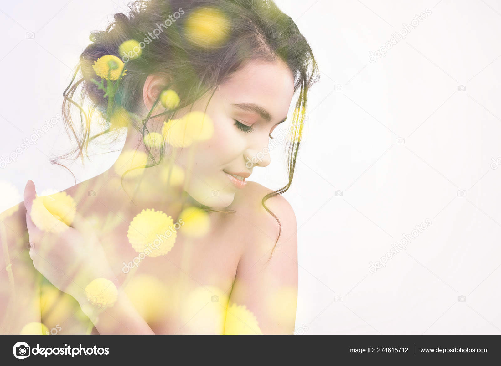 黄色い花の背景の写真と組み合わせた若い美しい女性の二重露光の肖像画 人間と自然の一体性を示す概念的なイメージ 若さと女性らしさの愛らしさ 白で隔離 ストック写真 C Nordbird 黄色い花の背景の写真と組み合わせた若い美しい女性の二重露光の肖像画 人間と自然の一体性を示す概念的なイメージ 若さと女性らしさの愛らしさ 白で隔離 ストック写真 C Nordbird