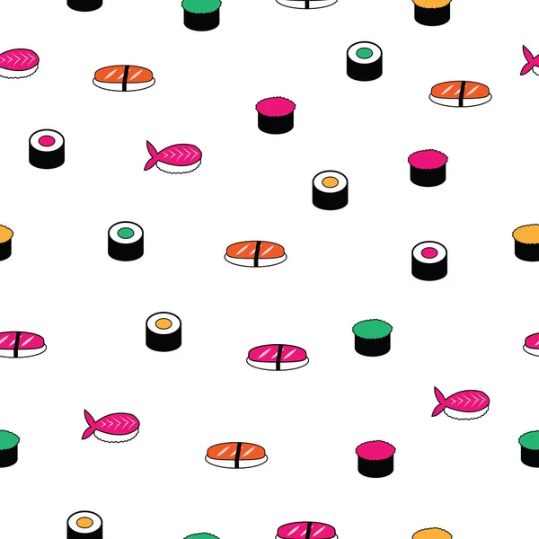 Pattern Sushi Rolls Textile Background Wrapping Paper — Stock Photo, Image