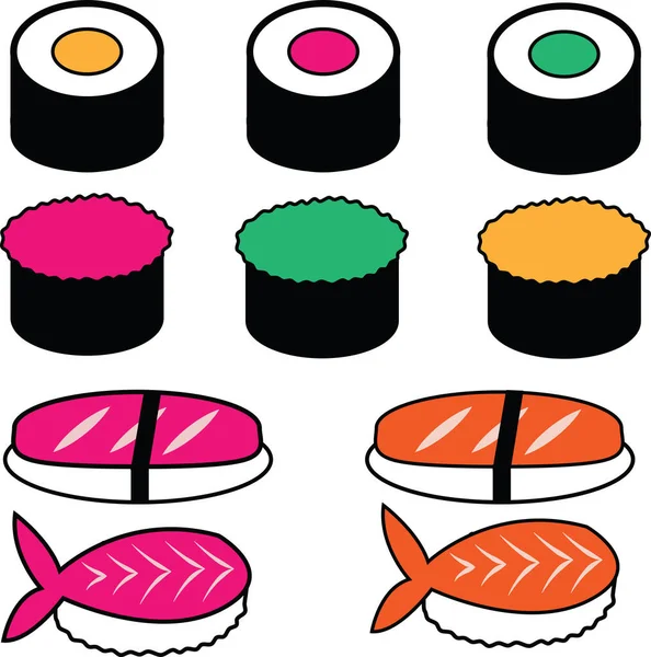 Sushi Rolls Pictogram — Stock Photo, Image