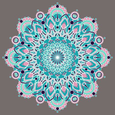 Baskı ve web için renkli mandala tasarım