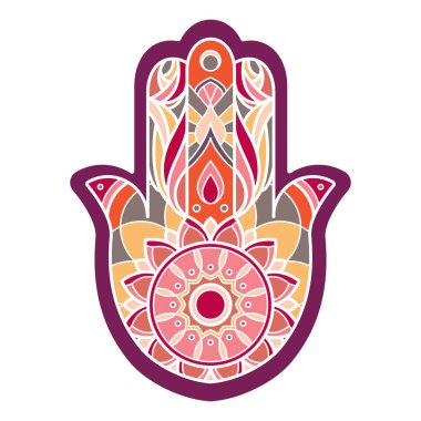 İzole çok renkli hamza el Beyaz arka plan üzerinde