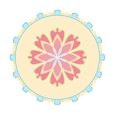 Renkli mandala boyama sayfaları ve Kitaplar için ve herhangi bir biçimde bir dekorasyon olarak yararlı basit tasarımı