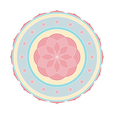 Renkli mandala boyama sayfaları ve Kitaplar için ve herhangi bir biçimde bir dekorasyon olarak yararlı basit tasarımı