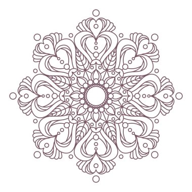 Sayfaları ve Kitaplar renklendirme için tasarlanmış dairesel karmaşık mandala hat sanatı